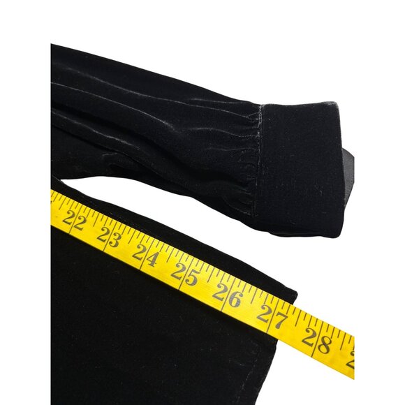 J. Jill Women’s Black Velvet Blouse LP Petite – Quiet Luxury Minimalist Holiday - Picture 8 of 9